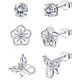3Pairs Birthstone Earrings 12 Months For Women Hypoallergenic Butterfly Flower Stud Earrings For Birthday Gift 3Pairs Birthstone Earrings 12 Months For Women Hypoallergenic Butterfly Flower Stud Earrings For Birthday Gift
